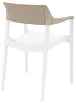 TULUM WHITE/TAUPE ΠΟΛΥΘΡΟΝΑ ΠΟΛ/ΝΙΟΥ 55X52X79εκ.