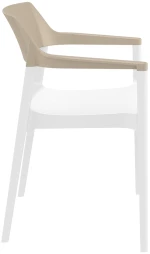TULUM WHITE/TAUPE ΠΟΛΥΘΡΟΝΑ ΠΟΛ/ΝΙΟΥ 55X52X79εκ.