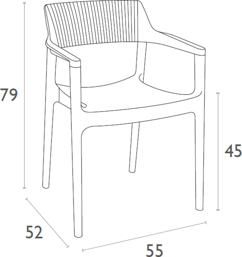 TULUM WHITE/TAUPE ΠΟΛΥΘΡΟΝΑ ΠΟΛ/ΝΙΟΥ 55X52X79εκ.