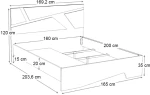 Κρεβάτι Efes Megapap χρώμα λευκό 160x200εκ. | GP028-0156,1