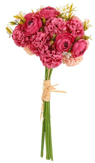 Παιώνιες μπουκέτο φούξια 32εκ.