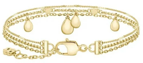 Γυναικείο Βραχιόλι Layer BOSS από ανοξείδωτο ατσάλι  σε χρυσό χρώμα με Ζιρκόν 1580768