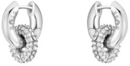 Γυναικεία Σκουλαρίκια BOSS από ανοξείδωτο ατσάλι  σε ασημί χρώμα με Σίγκνιτι Star 1580758