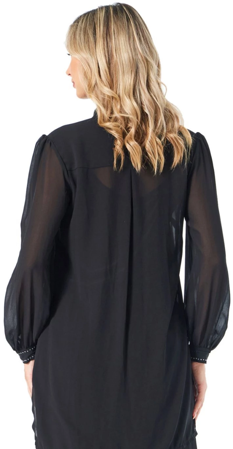 ANNA RAXEVSKY Women's black long-sleeved shirt B25239 BLACK