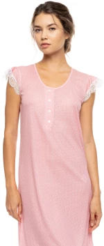 Γυναικείο Νυχτικό Pink Label - SUMMER GEO Raspberry - Με Πατιλέτα - Cotton