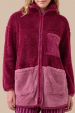 Γυναικεία Ζακέτα Noidinotte - Μπορντό - Λούτρινη - Polyester - Regular Fit