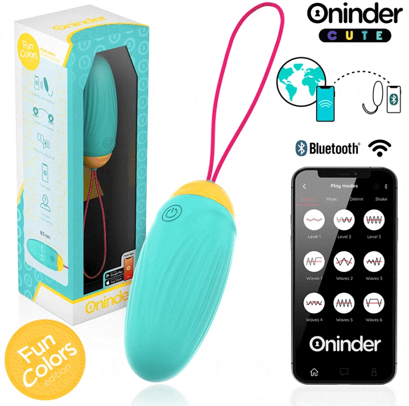 ONINDER CUTE - LOVE PLEASURE VIBRO-ROTATING SILICONE GEM EGG - FREE WORLDWIDE APP