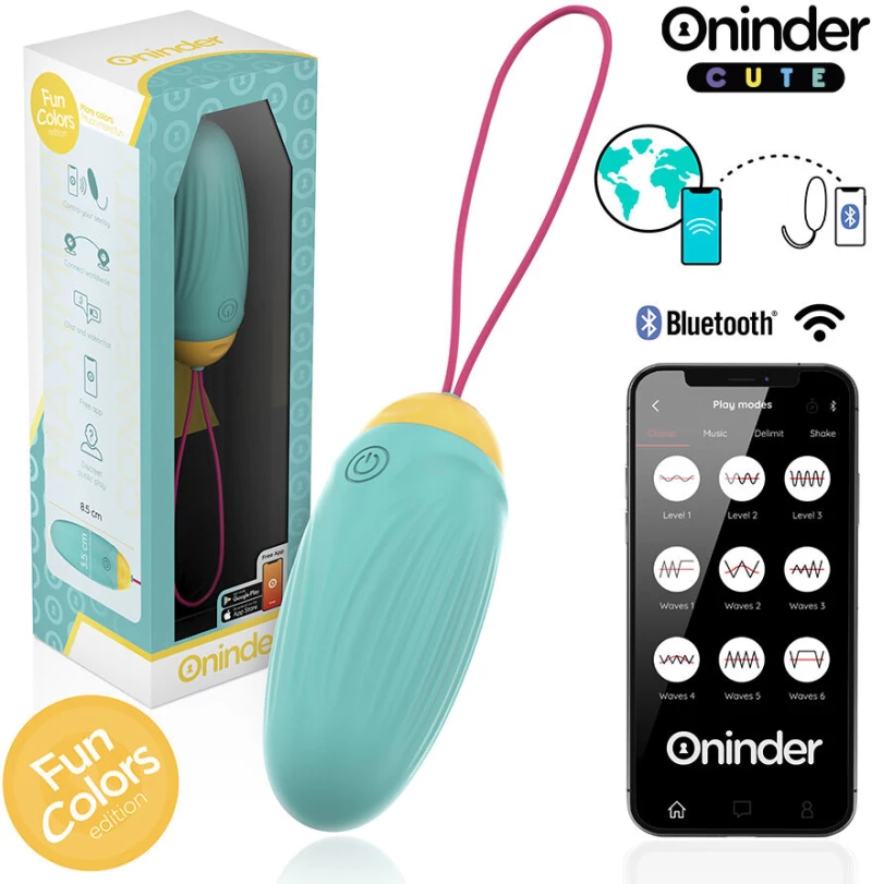 ONINDER CUTE - LOVE PLEASURE VIBRO-ROTATING SILICONE GEM EGG - FREE WORLDWIDE APP