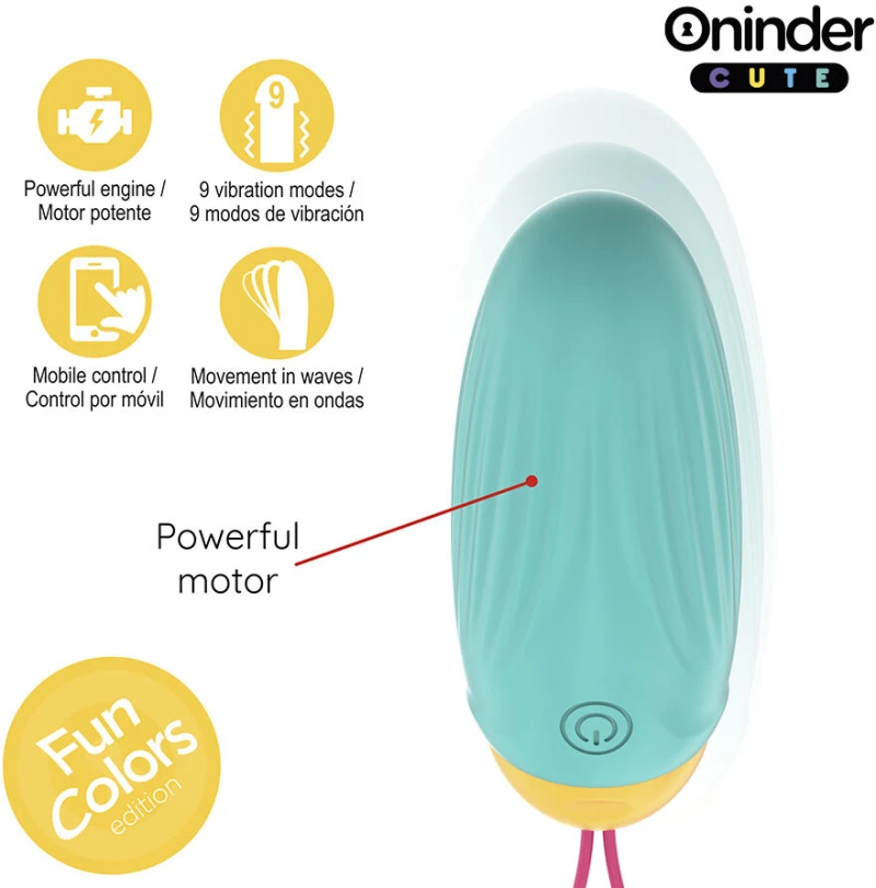 ONINDER CUTE - LOVE PLEASURE VIBRO-ROTATING SILICONE GEM EGG - FREE WORLDWIDE APP