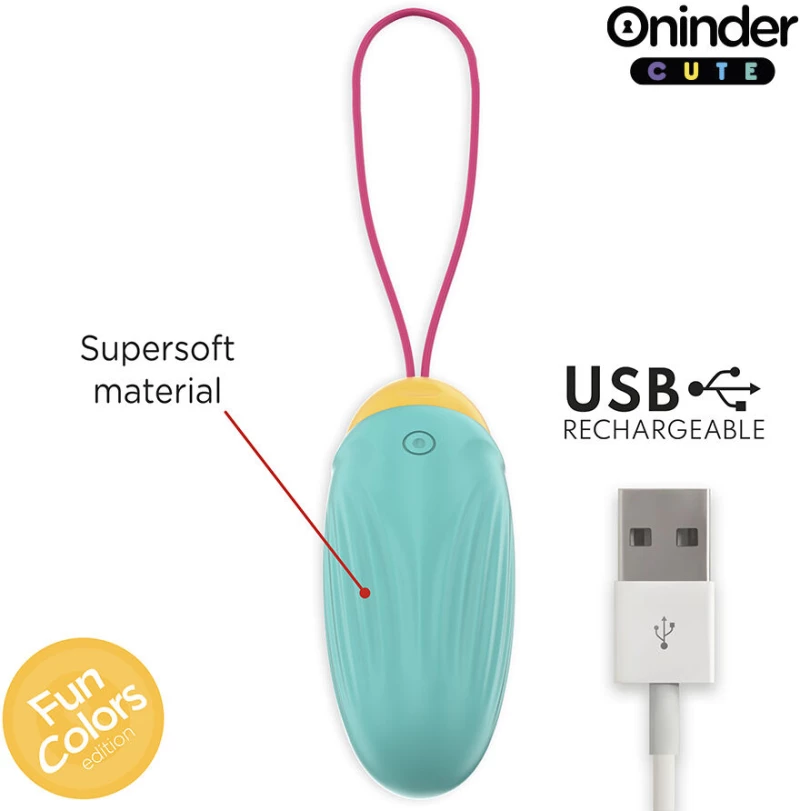 ONINDER CUTE - LOVE PLEASURE VIBRO-ROTATING SILICONE GEM EGG - FREE WORLDWIDE APP