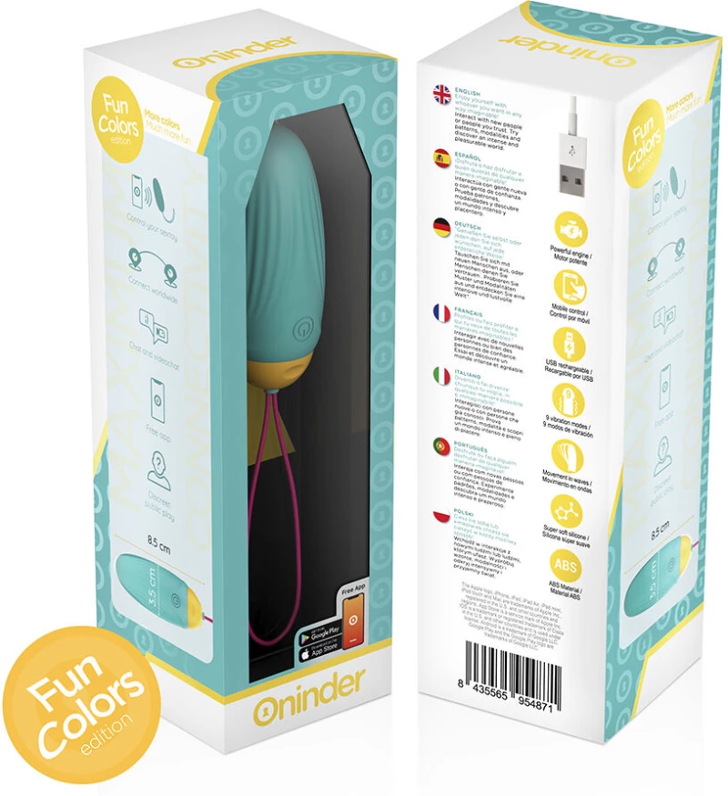 ONINDER CUTE - LOVE PLEASURE VIBRO-ROTATING SILICONE GEM EGG - FREE WORLDWIDE APP