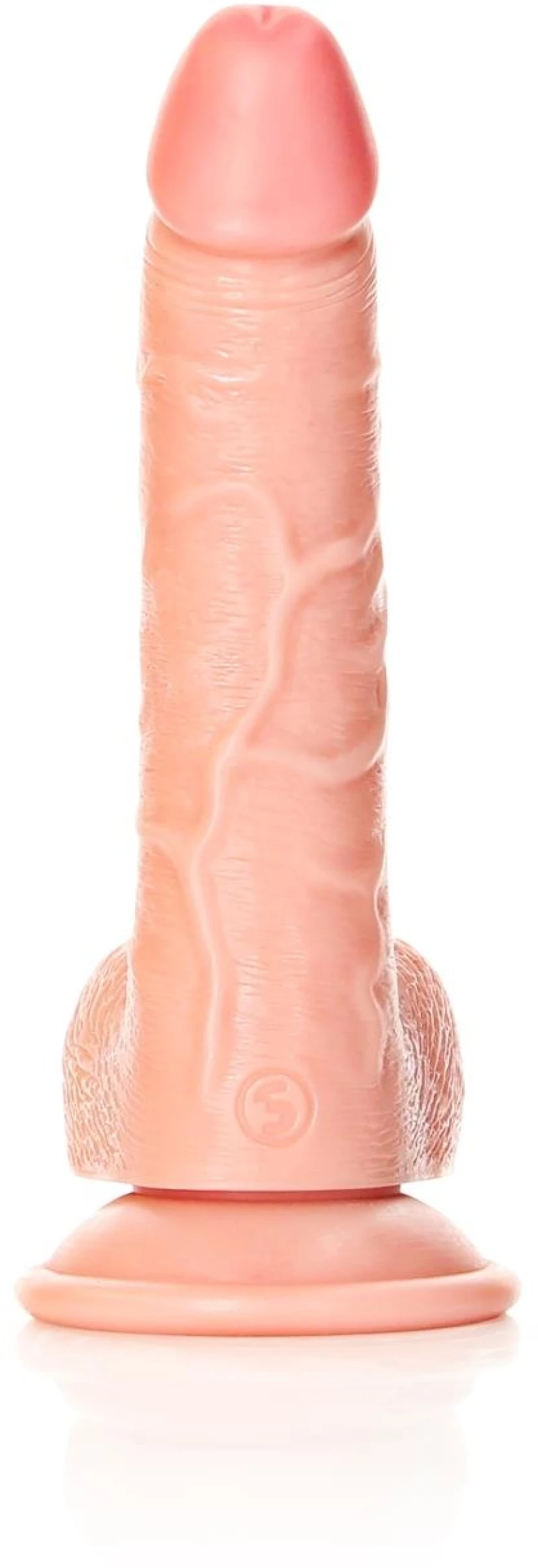 RealRock Ρεαλιστικό Dildo με Όρχεις και Βεντούζα Flesh 18cm