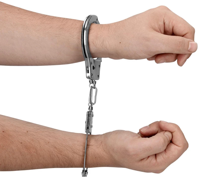 Metal Hand Cuffs - Silver
