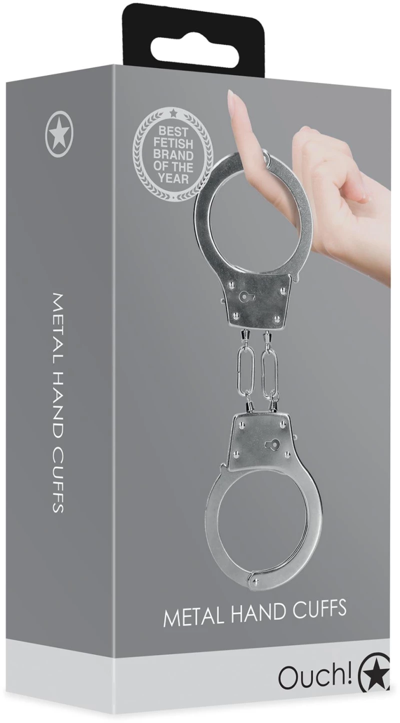 Metal Hand Cuffs - Silver