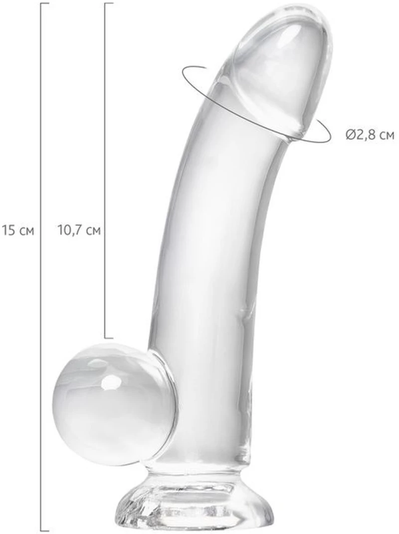 A-Toys by TOYFA Realistic Dildo Cryst Transparent 15 cm