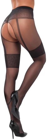 Cottelli LEGWEAR Crotchless Tights Black