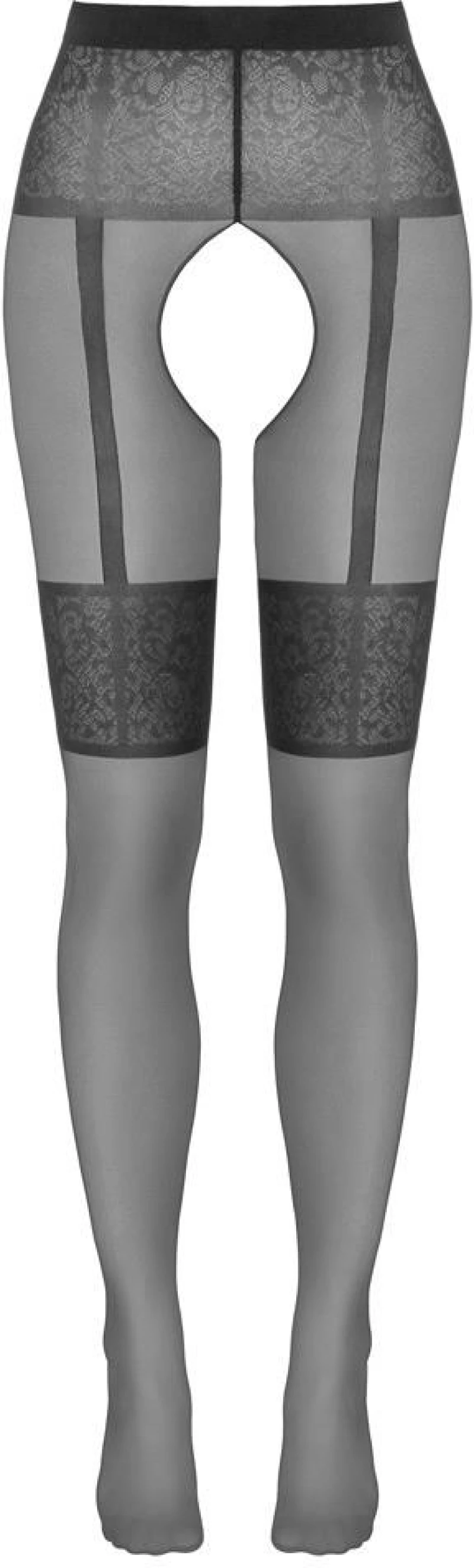 Cottelli LEGWEAR Crotchless Tights Black