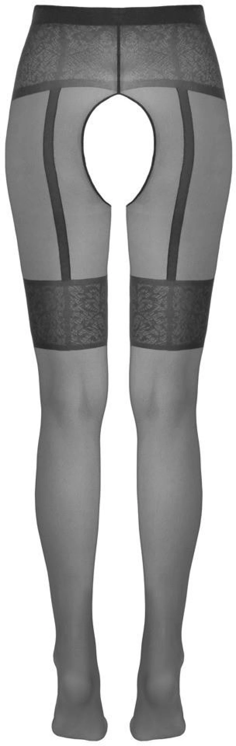 Cottelli LEGWEAR Crotchless Tights Black