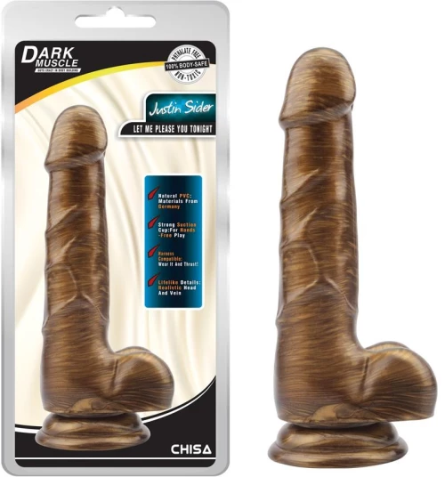 Chisa DarkMuscle Justin Sider Dildo 19cm Σκούρο Χρυσό
