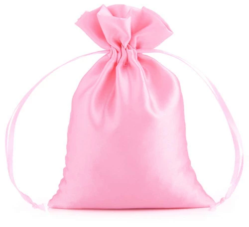 Drawstring Satin Bag Pink 30*10cm