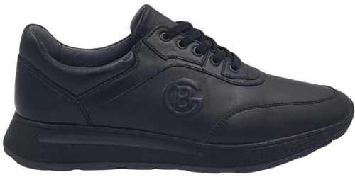 Ανδρικά Δέρματινα Sneakers - 1520 - Μαύρο