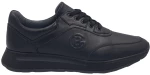 Ανδρικά Δέρματινα Sneakers - 1520 - Μαύρο