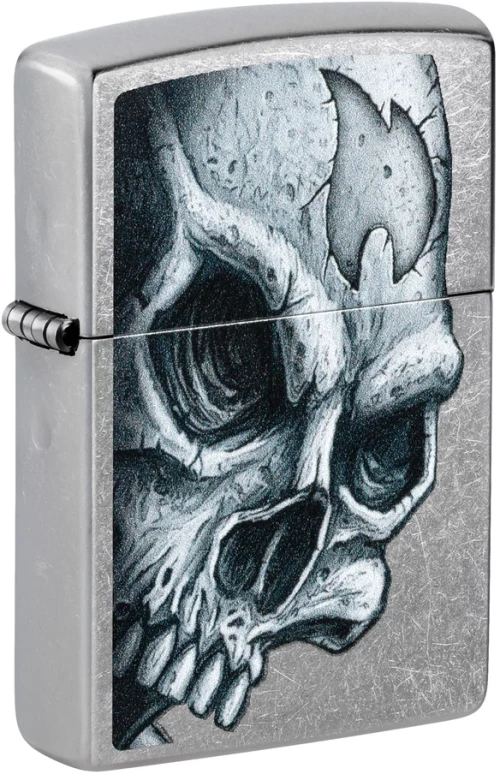 Zippo Αναπτήρας Λαδιού Αντιανεμικός Skull and Flame Design 46587