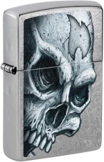 Zippo Αναπτήρας Λαδιού Αντιανεμικός Skull and Flame Design 46587