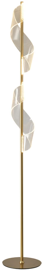 Φωτιστικό επιδαπέδιο  Σπιράλ  χρυσό 25x160cm Schuller 351126
