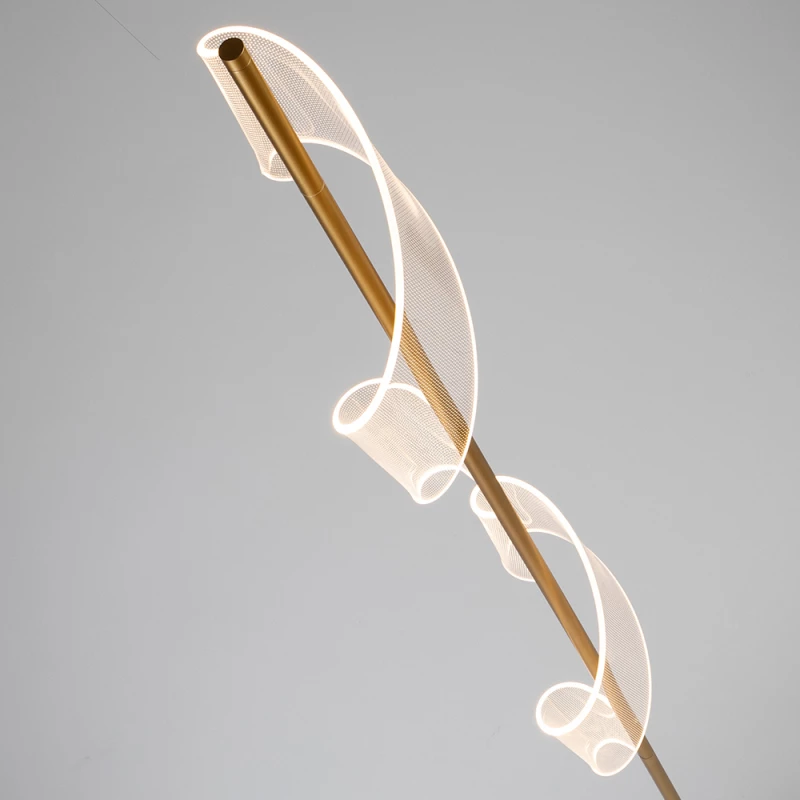 Φωτιστικό επιδαπέδιο  Σπιράλ  χρυσό 25x160cm Schuller 351126