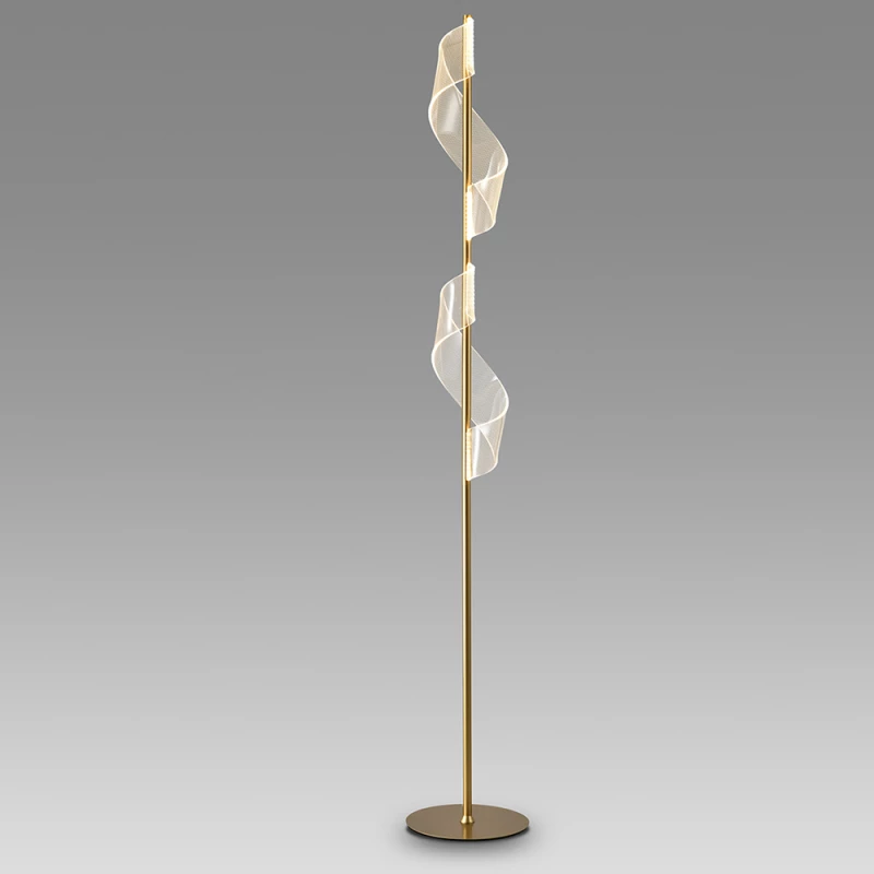 Φωτιστικό επιδαπέδιο  Σπιράλ  χρυσό 25x160cm Schuller 351126