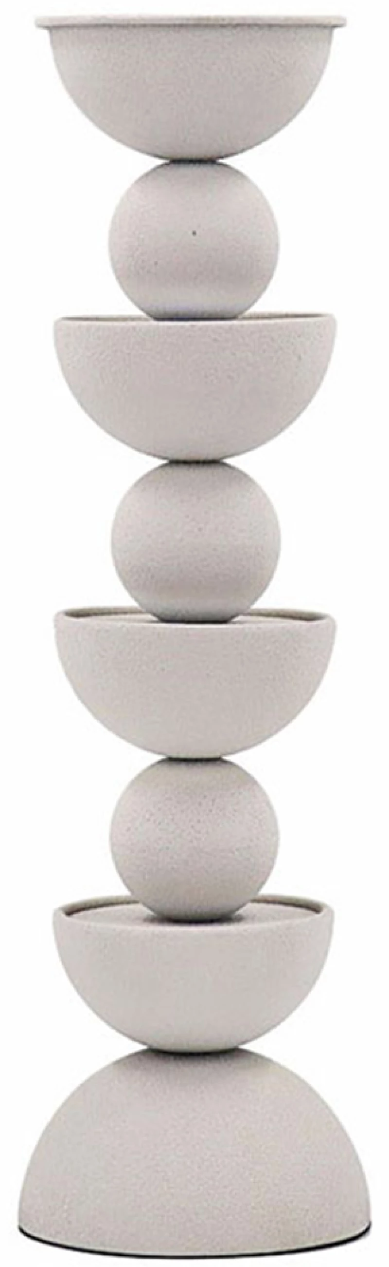 Κηροπήγιο μεταλλικό Sandy White 12,5x12,5x43cm Zaros 26320 HT683