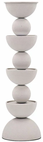 Κηροπήγιο μεταλλικό Sandy White 12,5x12,5x43cm Zaros 26320 HT683