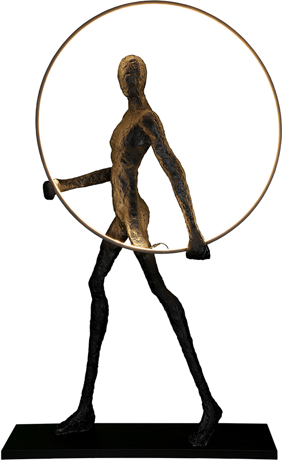 Περπατητής φιγούρα με LED μεταλλικό δακτύλιο μαύρη ματ 98x150cm Schuller 779915