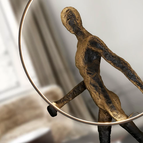 Περπατητής φιγούρα με LED μεταλλικό δακτύλιο μαύρη ματ 98x150cm Schuller 779915