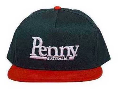 PENNY SKATEBOARDS Snapback Cap, Dark Green/Orange