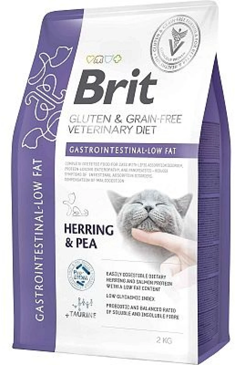 Brit Vetenirary Diets Cat Grain Free Gastrointestinal-Low Fat Herring & Pea   5kgr