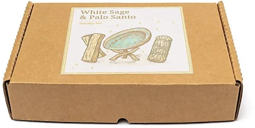 Smudge Kit Gift Box Palo Santo, Φασκόμηλο, Κοχύλι & Cobra για Ενεργειακό Καθαρισμό