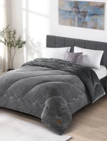 Κουβερτοπάπλωμα LUNORA ANTHRACITE Ανθρακί Κουβερτοπάπλωμα μονό: 160 x 220 εκ. MADI