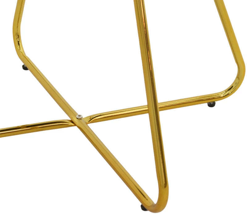 Καρέκλα Valentina  μπεζ βελούδο-χρυσό πόδι 65x60x82εκ