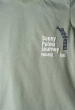 Σετ βερμούδα τζιν βρεφικό αγόρι 3τμχ. "Sunny Palms Journey" χακί