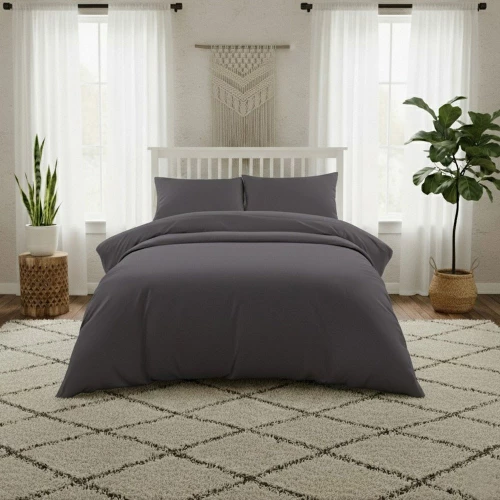 Σεντόνι Lavish Satin Dark Grey Melinen King Size 270x270cm 100% Βαμβακοσατέν