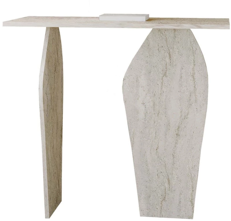 Κονσόλα Arya 552NOS1919 100x40x89cm Travertine Beige Μοριοσανίδα, Μελαμίνη