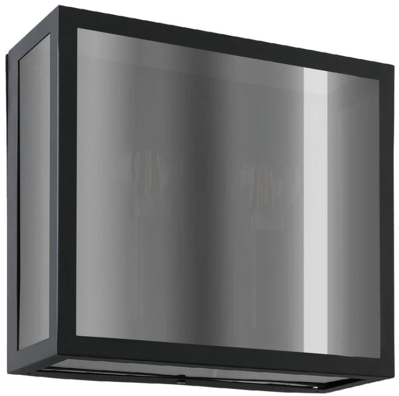 Φωτιστικό Τοίχου Alamonte 31566 Ε27 29x26cm IP44 Smoke Eglo