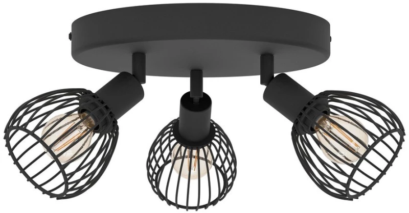 Φωτιστικό Οροφής - Σποτ Sonnino 3ΧE14 Ø250 Black Eglo