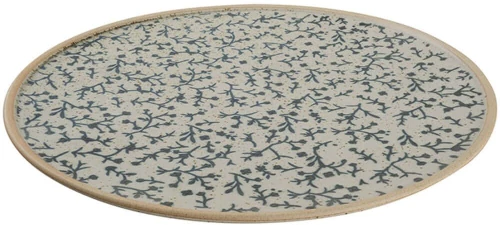 Πιάτο Ρηχό Blueberry VRA303K6 21x21x2cm Beige-Blue Espiel Πορσελάνη