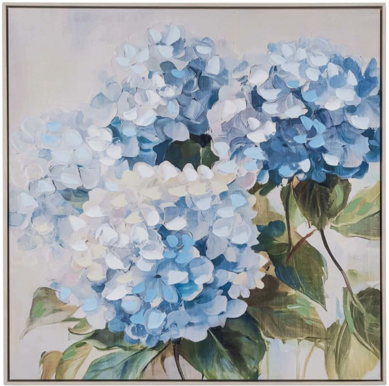 Πίνακας Καμβάς Hydrangea 92737 80x80cm Multi Τετράγωνοι Καμβάς