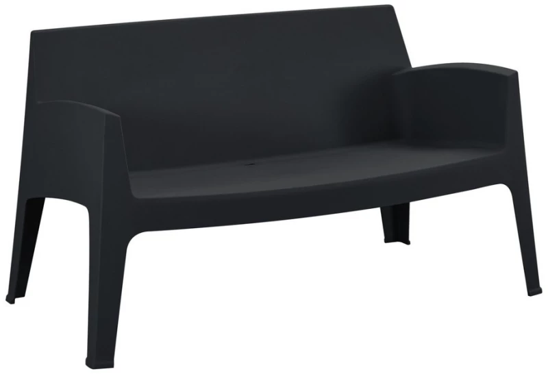 Καναπές Sleek HM6366.02 Διθέσιος 133x68x73cm Black Διθέσιος