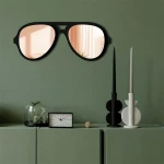 Καθρέπτης Τοίχου 587MRX1208 70x28cm Black-Rose Gold Wallity Plexiglass