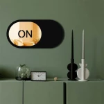 Καθρέπτης Τοίχου 587MRX1128 60x30cm Black-Gold Wallity Plexiglass